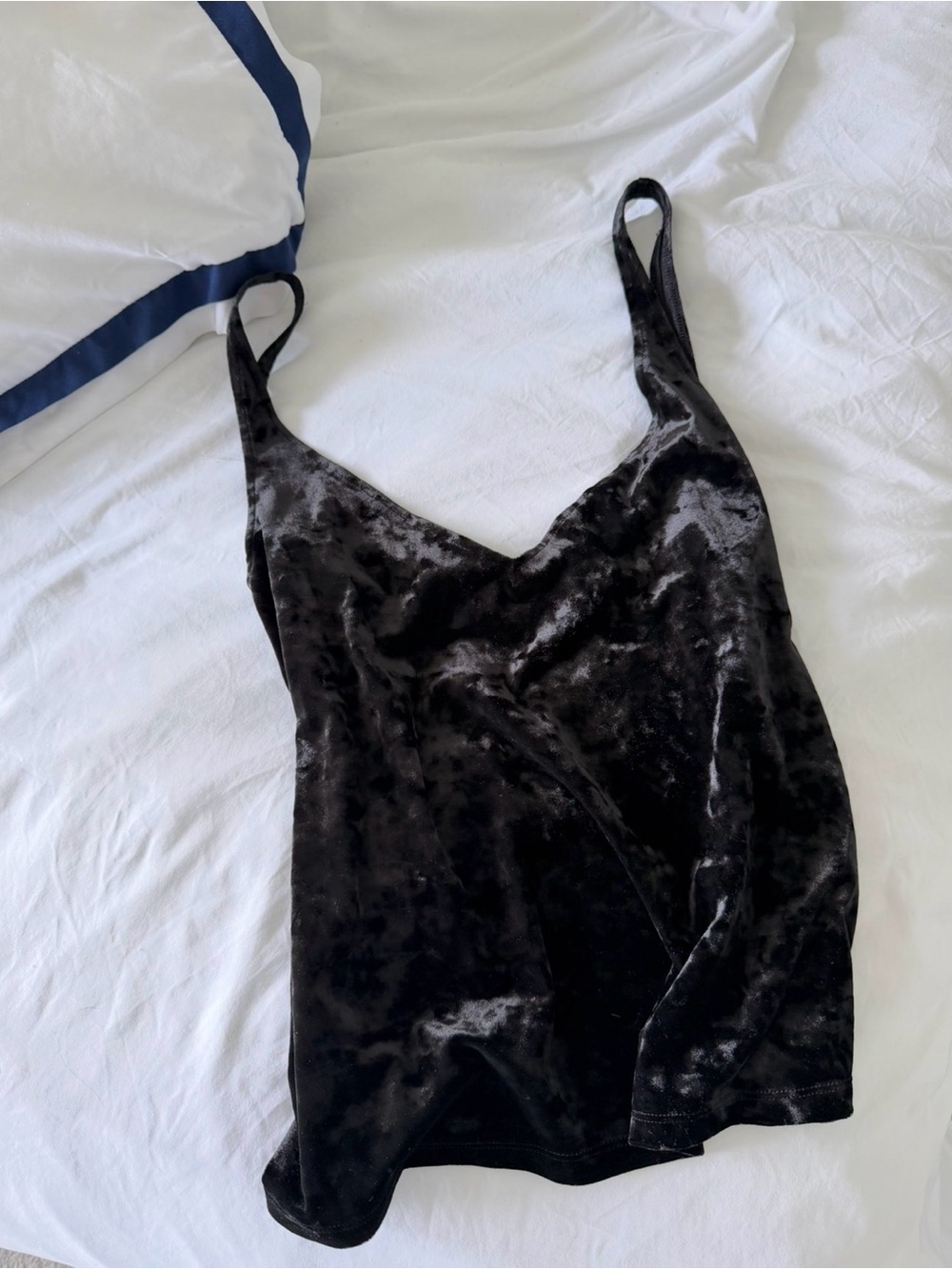 H&M Black Velvet Tank Top